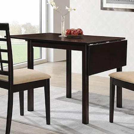 Transitional Dining Table with Drop Leaf